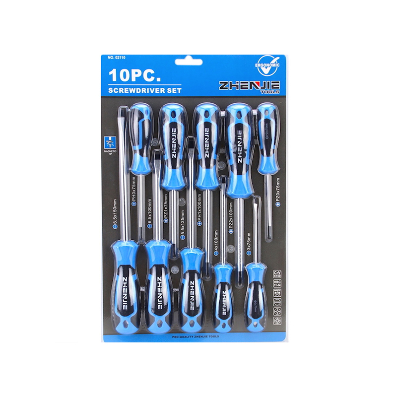 10pcs conjunto de chave de fenda Phillips Pozidriv com alça ergonomicamente projetada