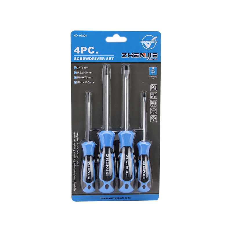 4pcs conjunto de bits de chave de fenda com alça ergonomicamente projetada