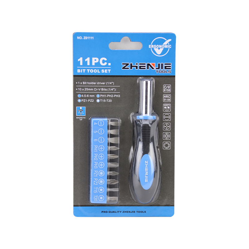 Conjunto de brocas de catraca Phillips Pozidriv Torx com fenda de 11 unidades