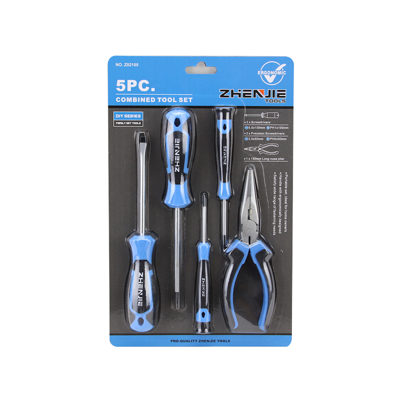 Conjunto de alicate de chave de fenda 5pcs com fenda e Phillips CRV