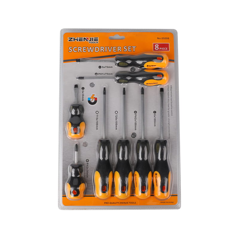 Conjunto de chave de fenda Phillips Torx CRV 8 unidades