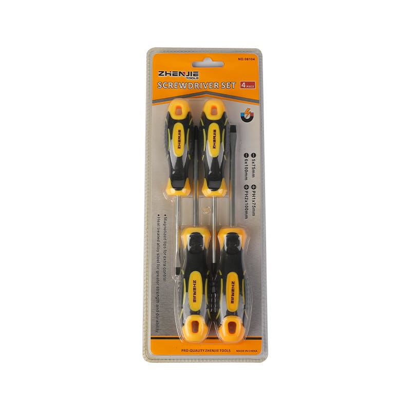 Conjunto de chave de fenda 4pcs com fenda e Phillips CRV