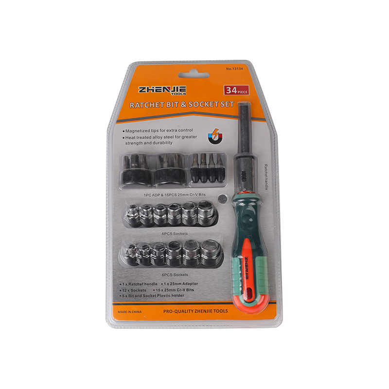 Conjunto de brocas de catraca quadrada sextavada Phillips Torx 34 unidades