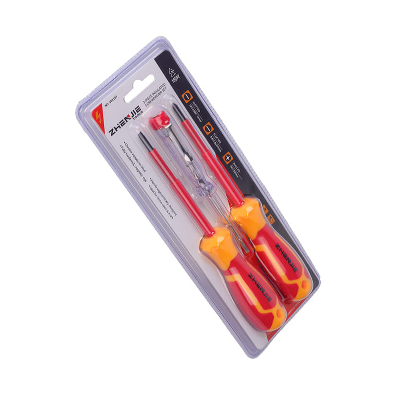 3pcs conjunto de ferramentas de chave de fenda com cabo PP e TPR isolado para serviços pesados