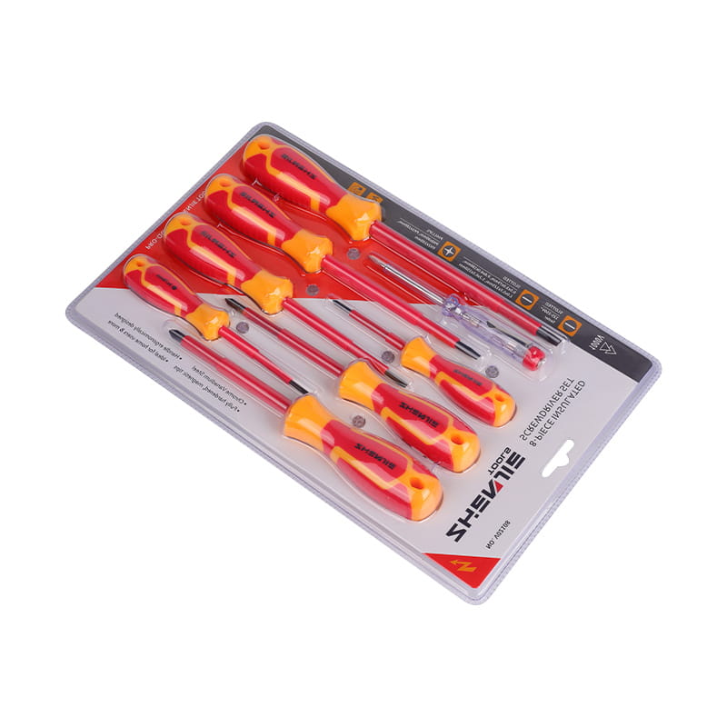 Kit de chave de fenda Phillips com fenda isolada de 8 unidades