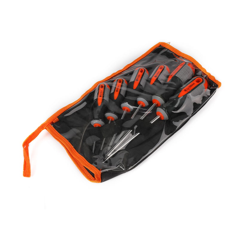 Conjunto de chave de fenda profissional para embalagem de saco de pano plástico 7 unidades