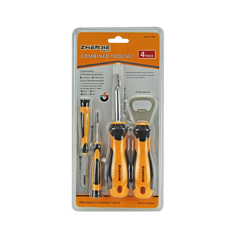 4 peças chave de fenda com fenda e chave de fenda Phillips conjunto de ferramentas combinadas