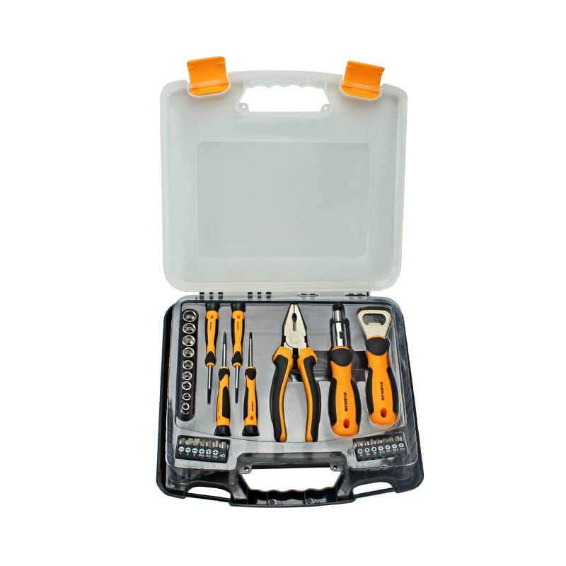 Conjunto de ferramentas combinadas de chave de fenda Phillips Pozidriv quadrada CRV com fenda de 30 unidades