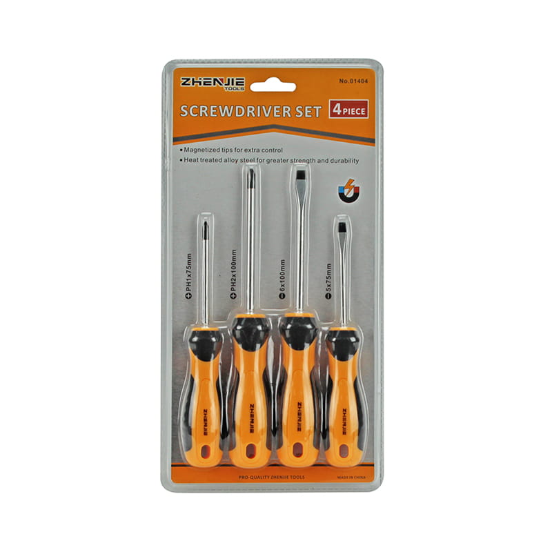 Conjunto de 4 unidades de chave de fenda Phillips e fenda