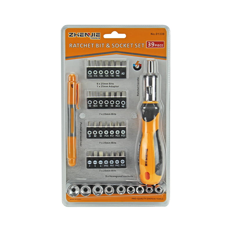 Conjunto de broca e soquete de catraca 39pcs