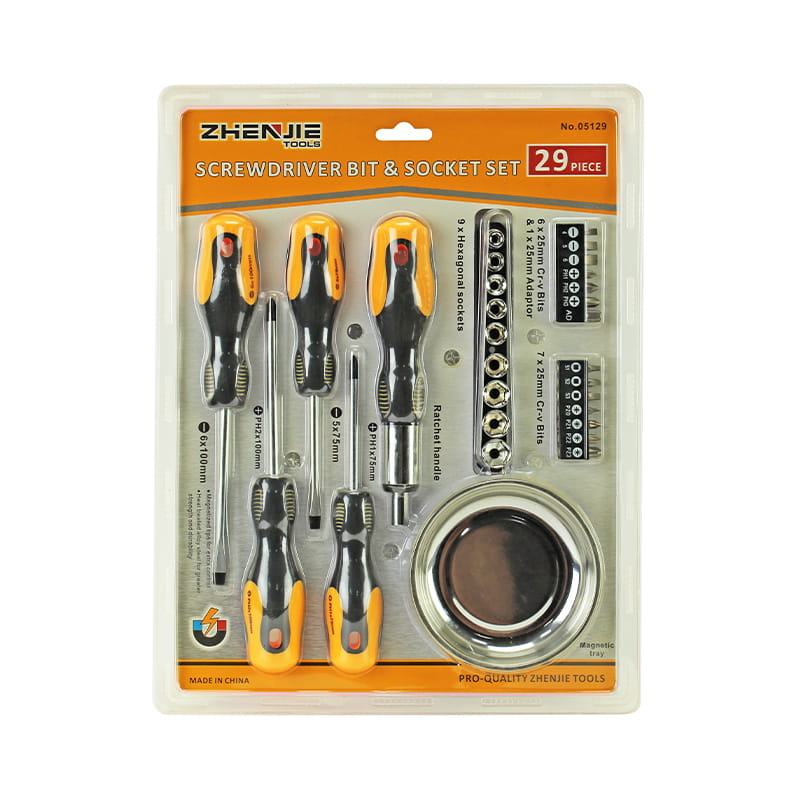 Conjunto de bits de chave de fenda quadrada Phillips Pozidriv com fenda de 29 unidades