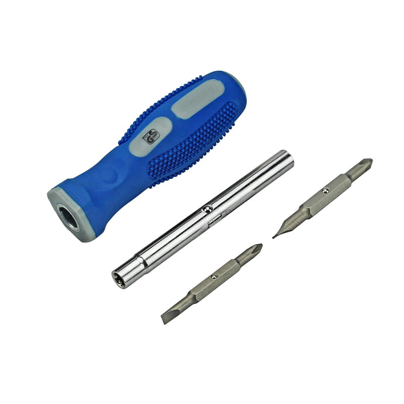 Conjunto de pontas de chave de fenda CRV dupla face 6 em 1