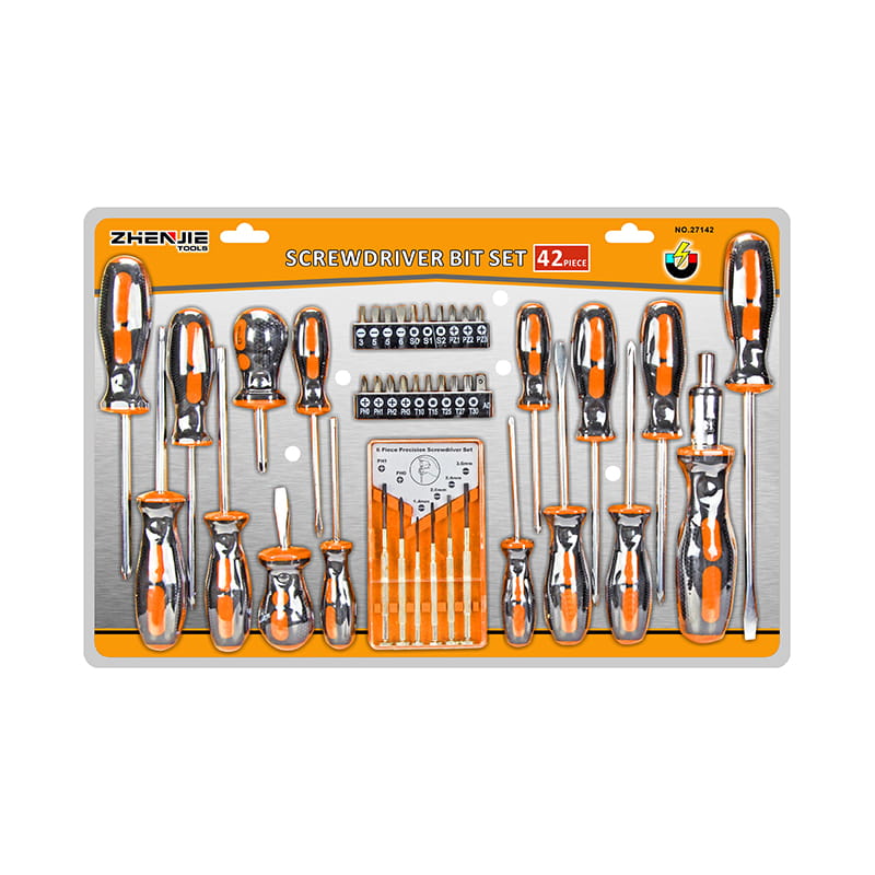 Conjunto de chave de fenda com alça macia de injeção dupla 42pcs 