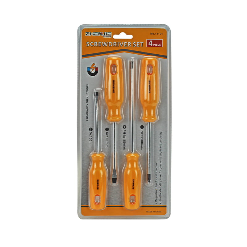 4pcs alça conjunto de chave de fenda CRV ergonomicamente projetado