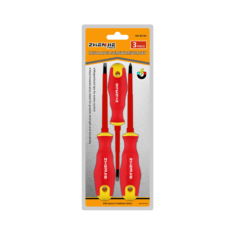 Conjunto de chave de fenda isolada 3pcs com fenda e Phillips CRV