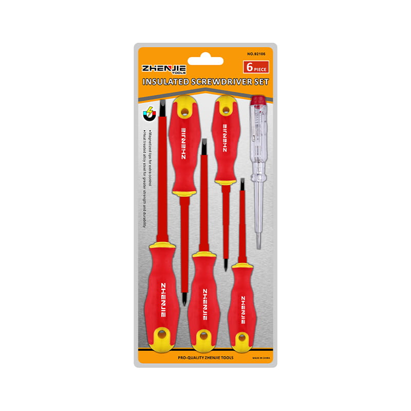 Conjunto de chave de fenda isolada 6pcs com fenda e Phillips CRV