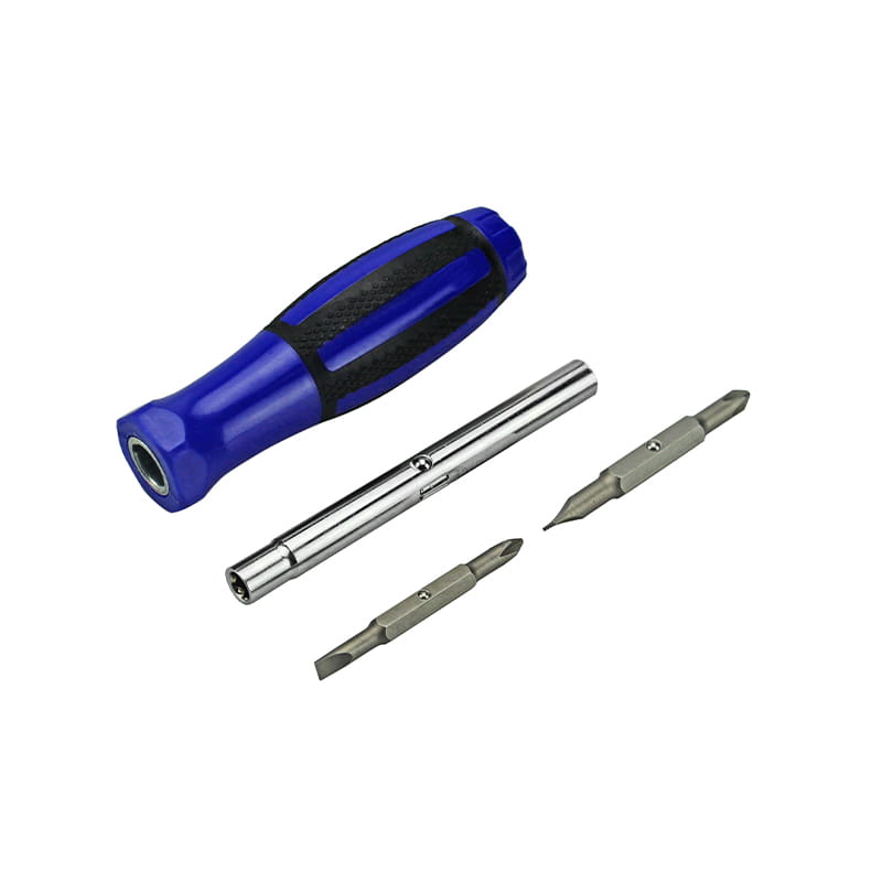 Porta-bits dupla face com fenda e Phillips 6 em 1 e conjunto de bits CRV