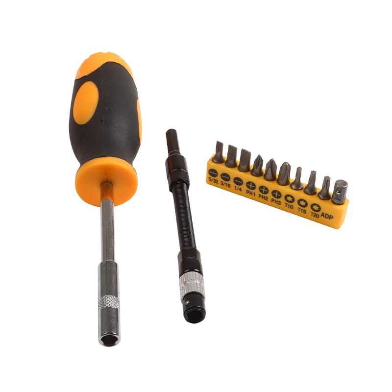 Conjunto de bits Phillips Torx CRV com tubo flexível de 12 unidades