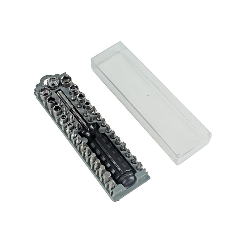 38pcs conjunto de bits Phillips Pozidriv Torx Hex CRV com fenda