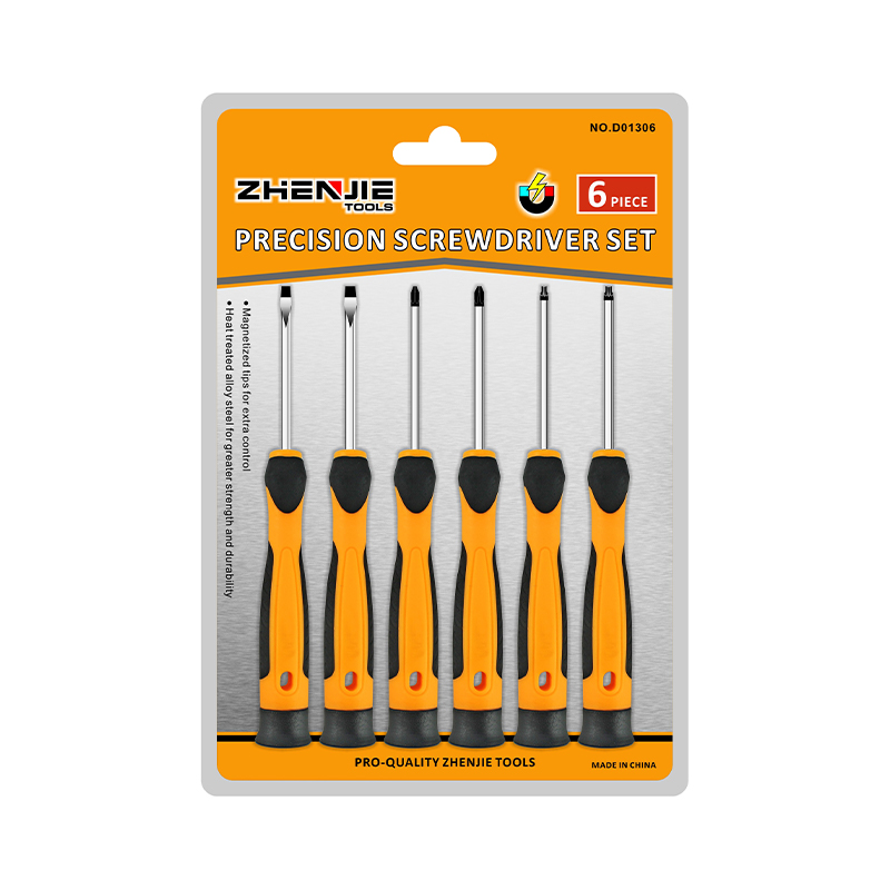 6pcs embalagem blister duplo conjunto de chave de fenda de precisão Phillips Torx com fenda