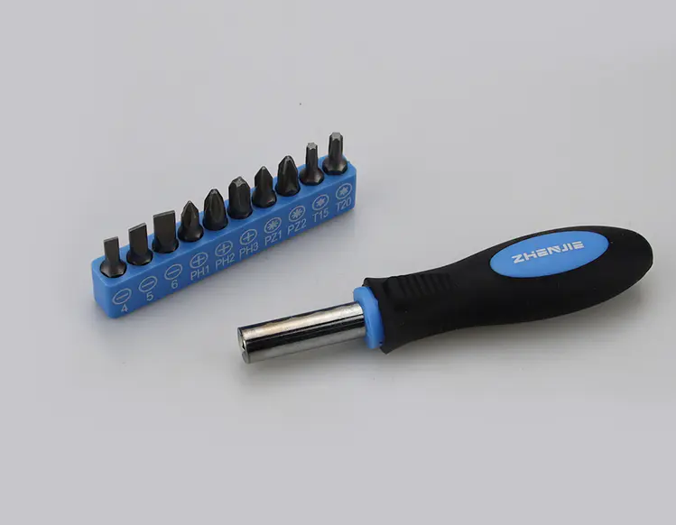 Chave de fenda Conjunto de bits com alça: uma ferramenta versátil